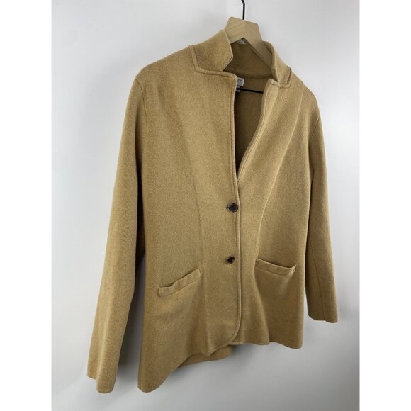 J. Crew Women's Medium Schoolboy Sophie 100% Cotton Knit 2 Button Sweater Blazer - Picture 4 of 9